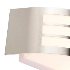 QAZQA Moderne wandlamp staal RVS IP44 - Sapphire Deluxe