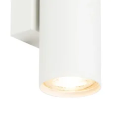 QAZQA Moderne wandlamp wit 2-lichts GU10 50mm - Jeana