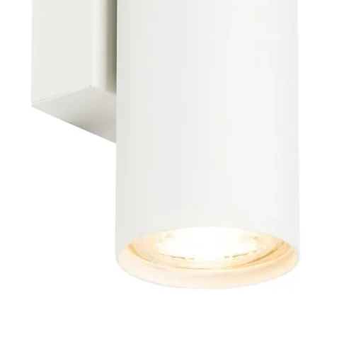 QAZQA Moderne wandlamp wit 2-lichts GU10 50mm - Jeana