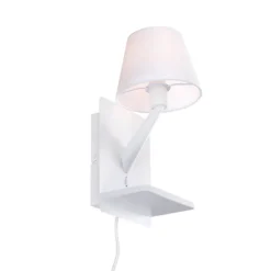 Trio Leuchten Moderne wandlamp wit met USB-C en inductielader - Comfort
