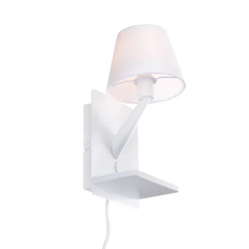 Trio Leuchten Moderne wandlamp wit met USB-C en inductielader - Comfort