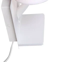 Trio Leuchten Moderne wandlamp wit met USB-C en inductielader - Comfort