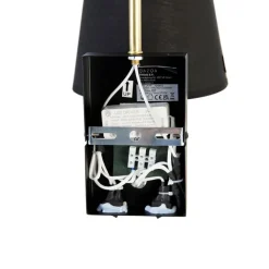 QAZQA Moderne wandlamp zwart en goud met leeslamp - Renier