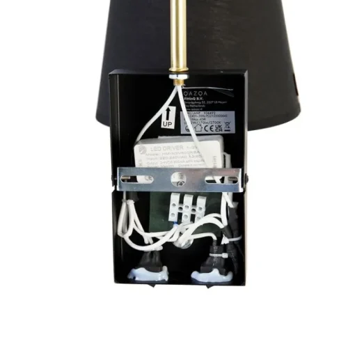 QAZQA Moderne wandlamp zwart en goud met leeslamp - Renier