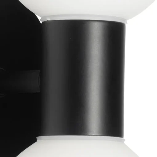 QAZQA Moderne wandlamp zwart IP44 2-lichts - Cederic