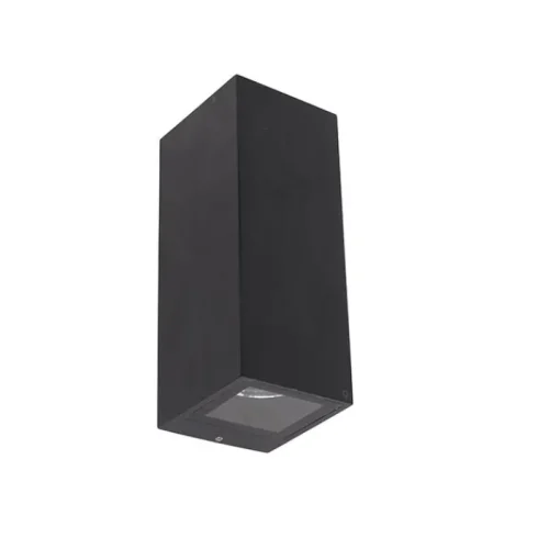 QAZQA Moderne wandlamp zwart 2-lichts AR70 IP54 - Baleno