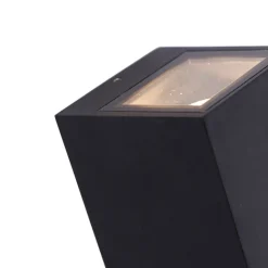 QAZQA Moderne wandlamp zwart 2-lichts AR70 IP54 - Baleno
