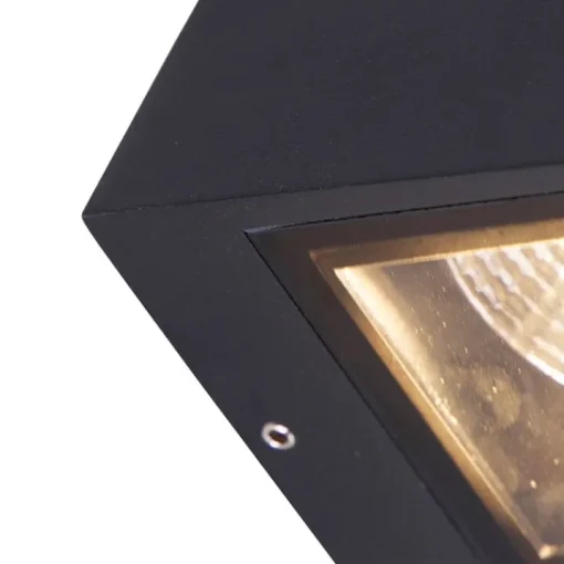 QAZQA Moderne wandlamp zwart 2-lichts AR70 IP54 - Baleno