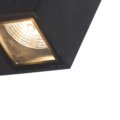 QAZQA Moderne wandlamp zwart 2-lichts AR70 IP54 - Baleno