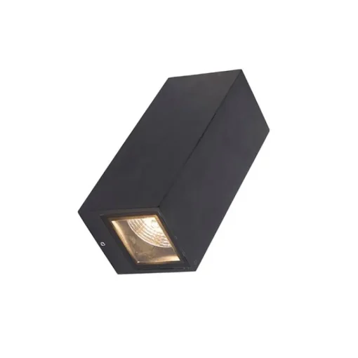 QAZQA Moderne wandlamp zwart 2-lichts AR70 IP54 - Baleno