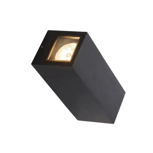 QAZQA Moderne wandlamp zwart 2-lichts AR70 IP54 - Baleno