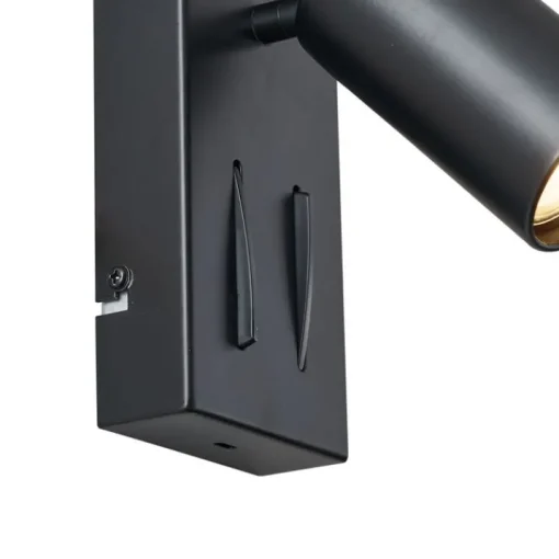 QAZQA Moderne wandlamp zwart 2-lichts kantelbaar - Lesly