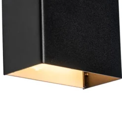 QAZQA Moderne wandlamp zwart 2-lichts - Otan S