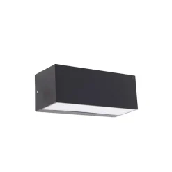 QAZQA Moderne wandlamp zwart met lichteffect IP54 - Houks