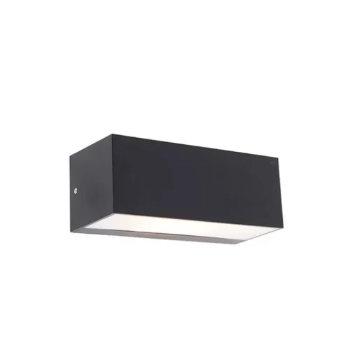 QAZQA Moderne wandlamp zwart met lichteffect IP54 - Houks