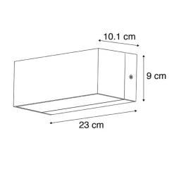 QAZQA Moderne wandlamp zwart met lichteffect IP54 - Houks