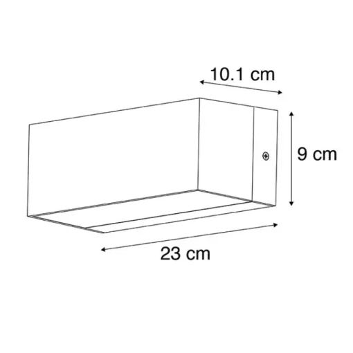 QAZQA Moderne wandlamp zwart met lichteffect IP54 - Houks