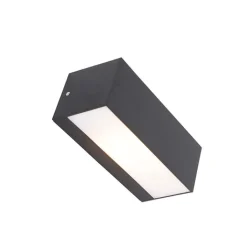 QAZQA Moderne wandlamp zwart met lichteffect IP54 - Houks