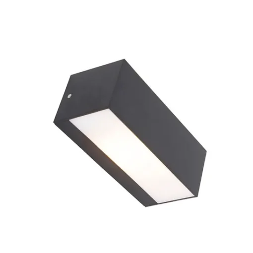 QAZQA Moderne wandlamp zwart met lichteffect IP54 - Houks