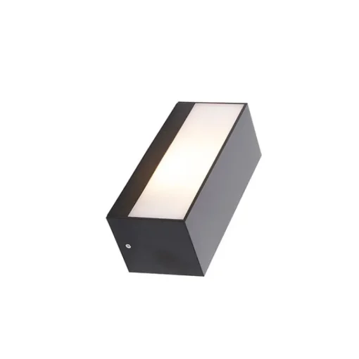QAZQA Moderne wandlamp zwart met lichteffect IP54 - Houks