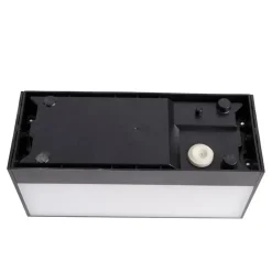 QAZQA Moderne wandlamp zwart met lichteffect IP54 - Houks