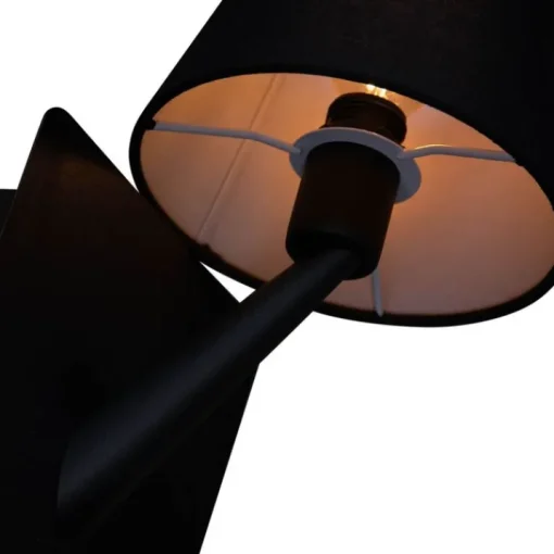 Trio Leuchten Moderne wandlamp zwart met USB-C en inductielader - Comfort
