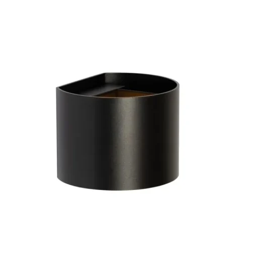QAZQA Moderne wandlamp zwart met lichteffect rond - Edwin