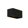 QAZQA Moderne wandlamp zwart rechthoekig 2-lichts - Edwin