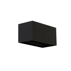 QAZQA Moderne wandlamp zwart rechthoekig 2-lichts - Edwin