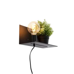 QAZQA Moderne wandlamp zwart verstelbaar - Muro