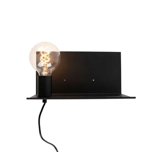 QAZQA Moderne wandlamp zwart verstelbaar - Muro