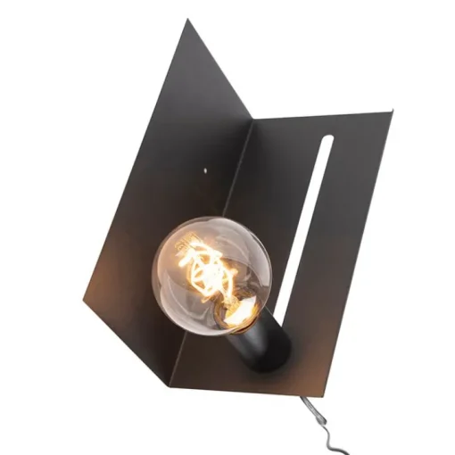 QAZQA Moderne wandlamp zwart verstelbaar - Muro