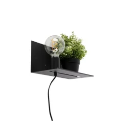 QAZQA Moderne wandlamp zwart verstelbaar - Muro