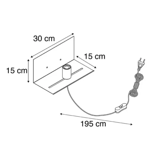 QAZQA Moderne wandlamp zwart verstelbaar - Muro