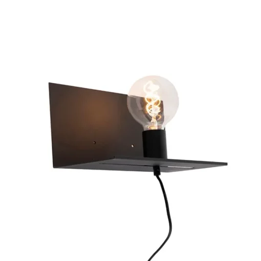 QAZQA Moderne wandlamp zwart verstelbaar - Muro