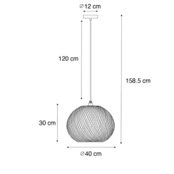 QAZQA Oosterse buiten hanglamp bamboe IP44 - Rafael