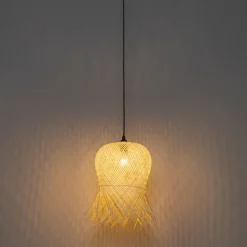 QAZQA Oosterse buiten hanglamp bamboe IP44 - Carlos