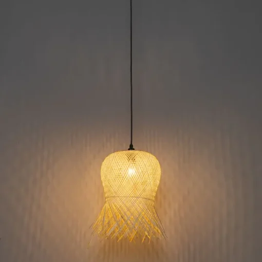 QAZQA Oosterse buiten hanglamp bamboe IP44 - Carlos