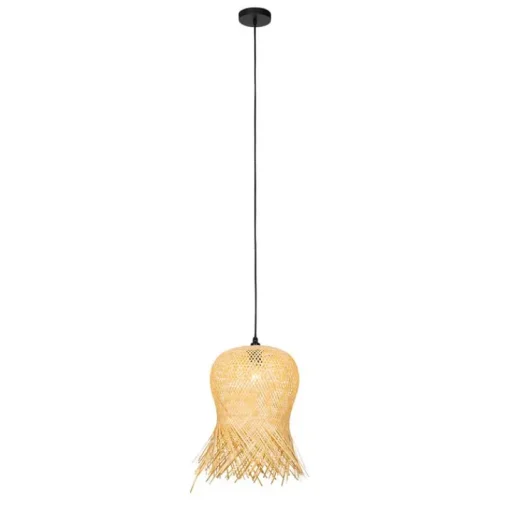 QAZQA Oosterse buiten hanglamp bamboe IP44 - Carlos