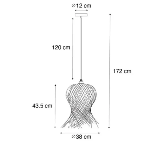 QAZQA Oosterse buiten hanglamp bamboe IP44 - Carlos