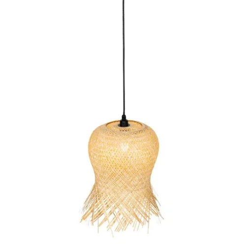 QAZQA Oosterse buiten hanglamp bamboe IP44 - Carlos