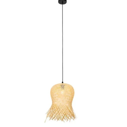 QAZQA Oosterse buiten hanglamp bamboe IP44 - Carlos