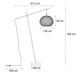 QAZQA Oosterse buiten vloerlamp bamboe IP44 - Rafael