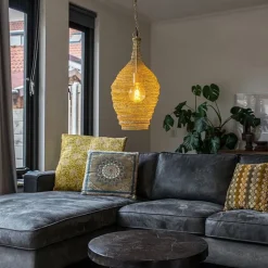 QAZQA Oosterse hanglamp goud 30 cm - Nidum