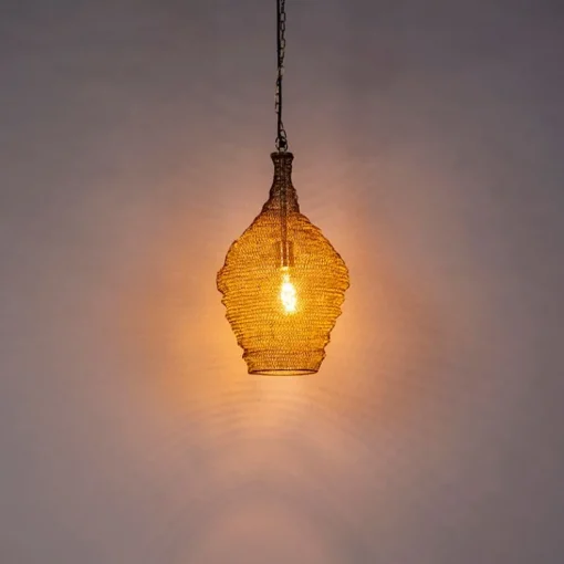 QAZQA Oosterse hanglamp goud 30 cm - Nidum