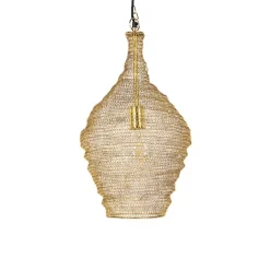 QAZQA Oosterse hanglamp goud 30 cm - Nidum