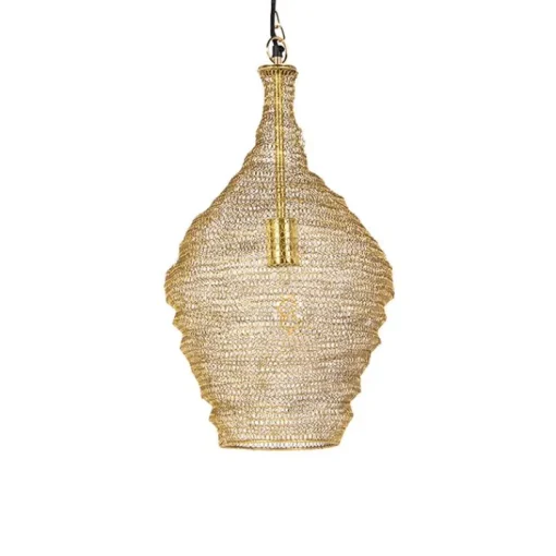 QAZQA Oosterse hanglamp goud 30 cm - Nidum