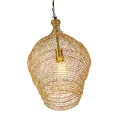 QAZQA Oosterse hanglamp goud 30 cm - Nidum