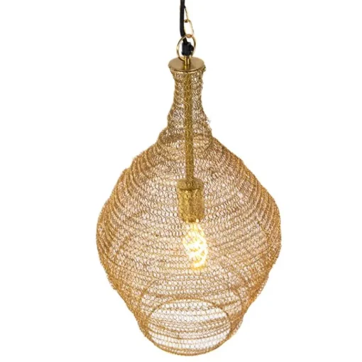 QAZQA Oosterse hanglamp goud 30 cm - Nidum