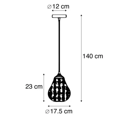 QAZQA Oosterse hanglamp goud 17,5cm - Billa Dia
